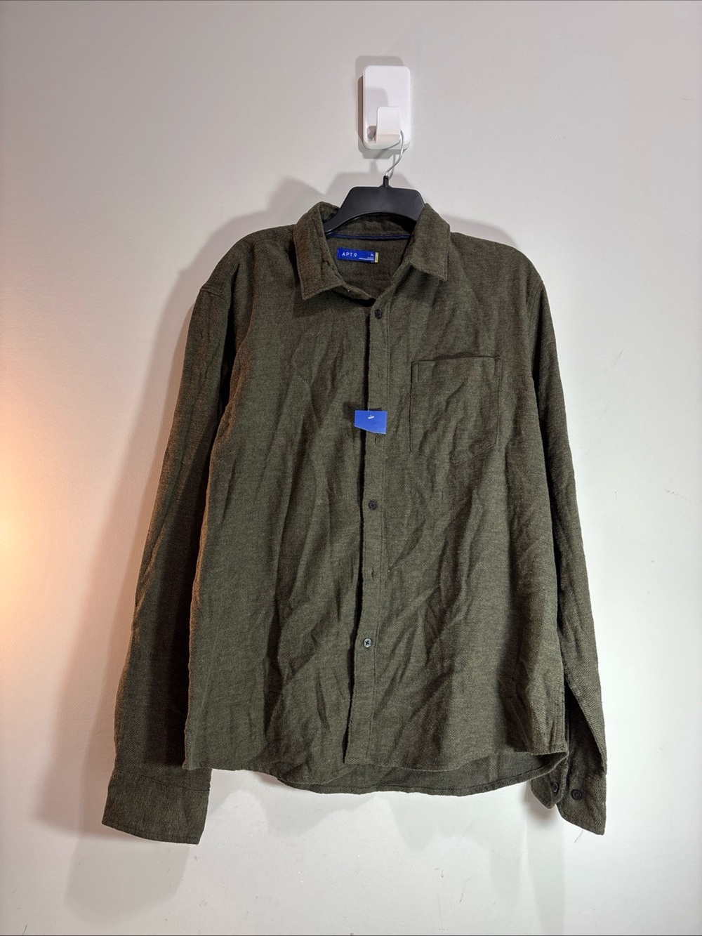 Apt. 9 Men's Olive Button-Up Shirt Jacket. New !!!! 1253